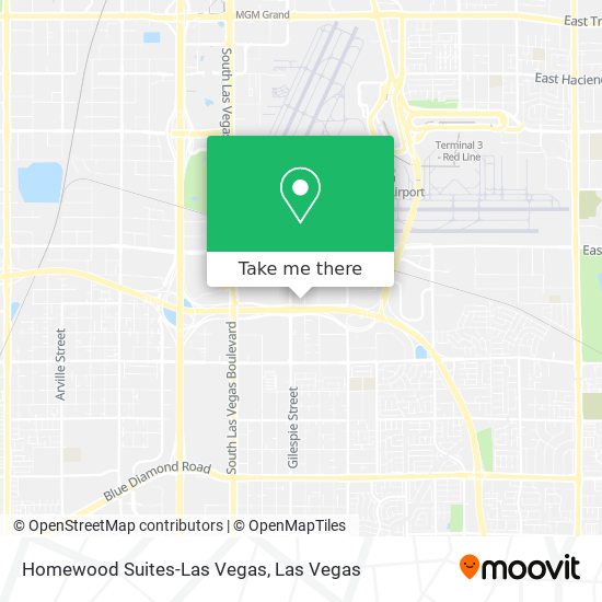 Mapa de Homewood Suites-Las Vegas