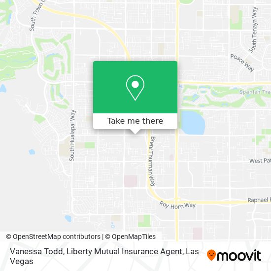 Vanessa Todd, Liberty Mutual Insurance Agent map