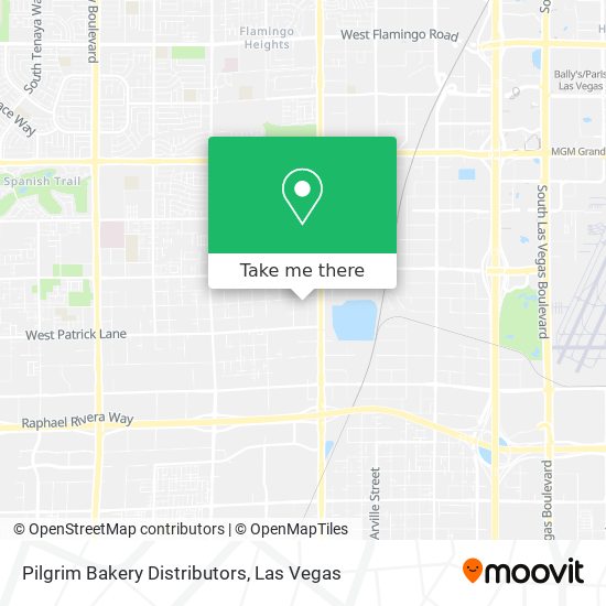 Pilgrim Bakery Distributors map