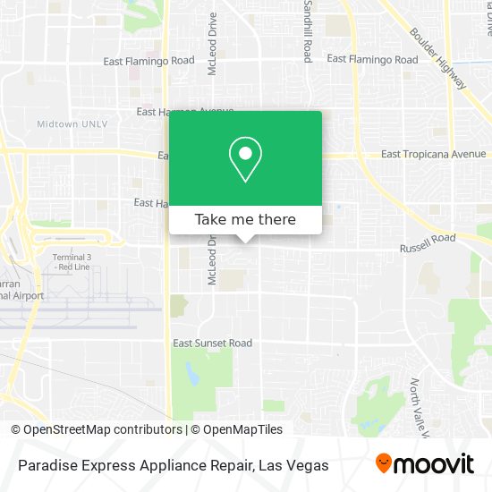 Paradise Express Appliance Repair map