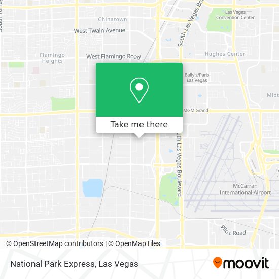 National Park Express map