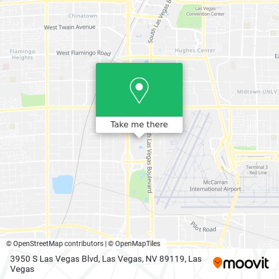Mapa de 3950 S Las Vegas Blvd, Las Vegas, NV 89119