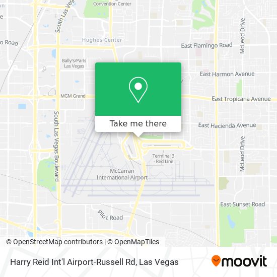 Harry Reid Int'l Airport-Russell Rd map