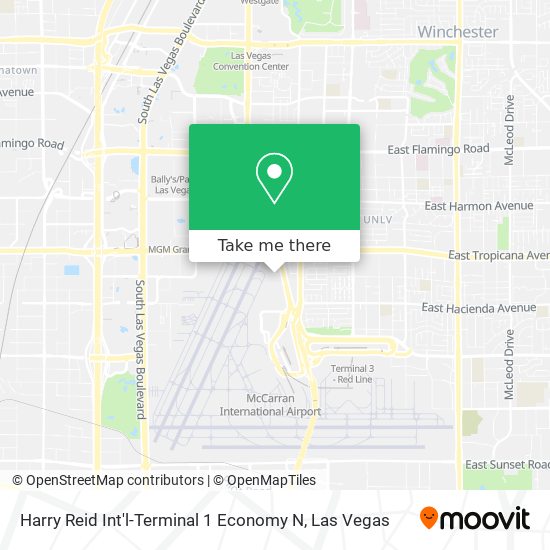 Harry Reid Int'l-Terminal 1 Economy N map