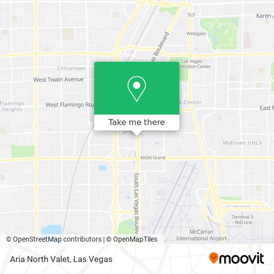 Aria North Valet map