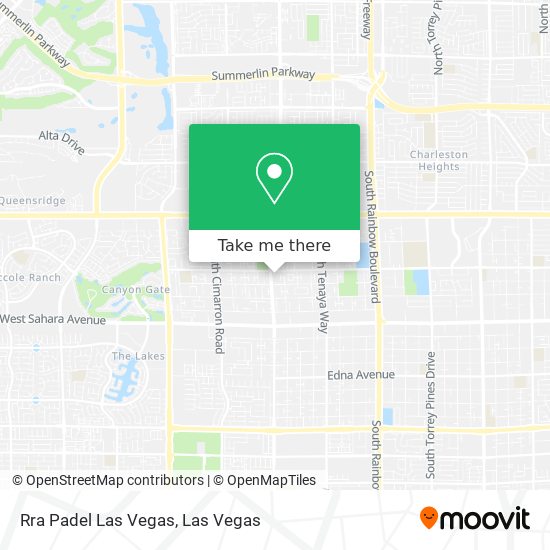 Rra Padel Las Vegas map