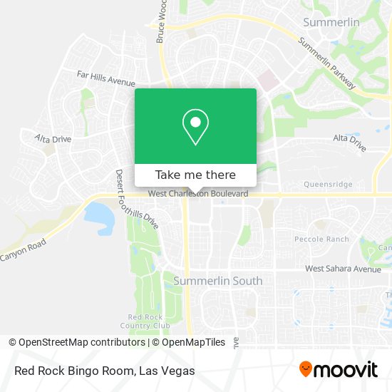 Mapa de Red Rock Bingo Room