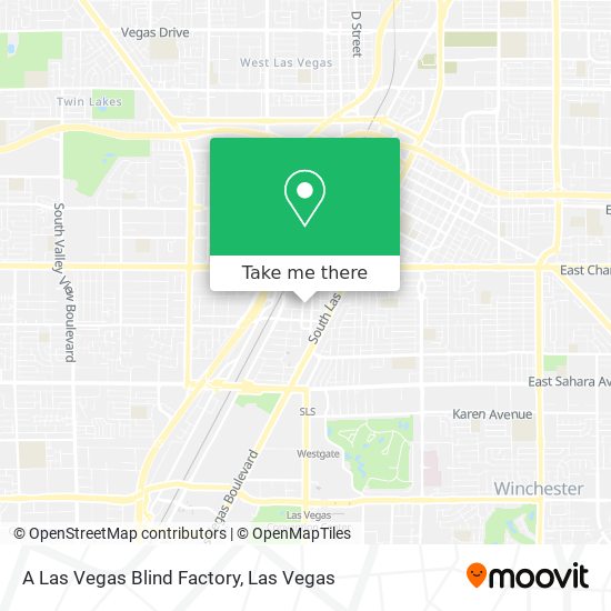 A Las Vegas Blind Factory map