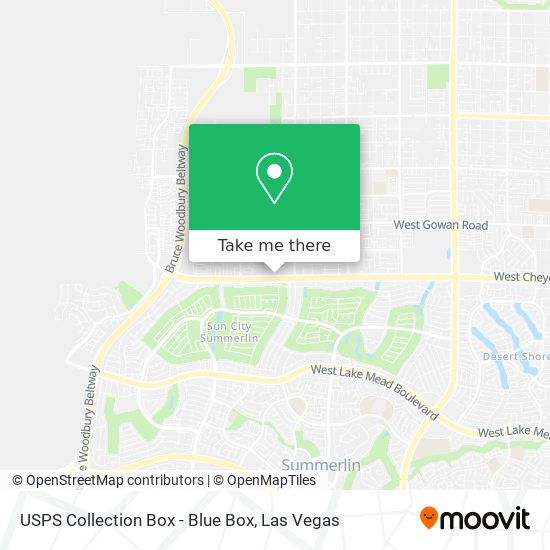 Mapa de USPS Collection Box - Blue Box