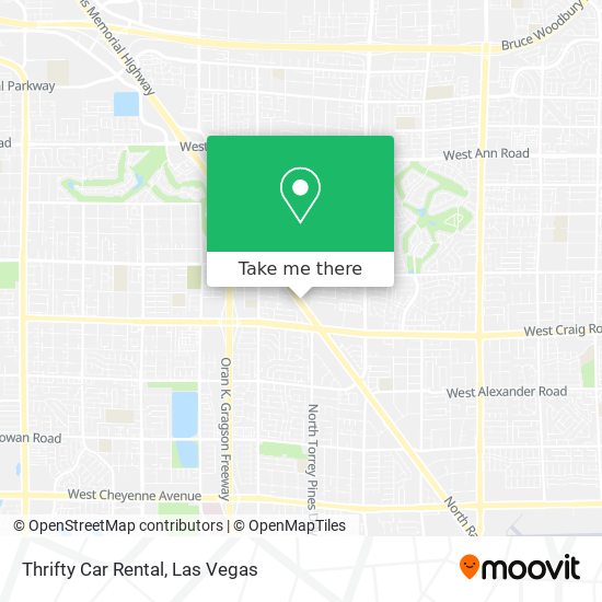 Thrifty Car Rental map
