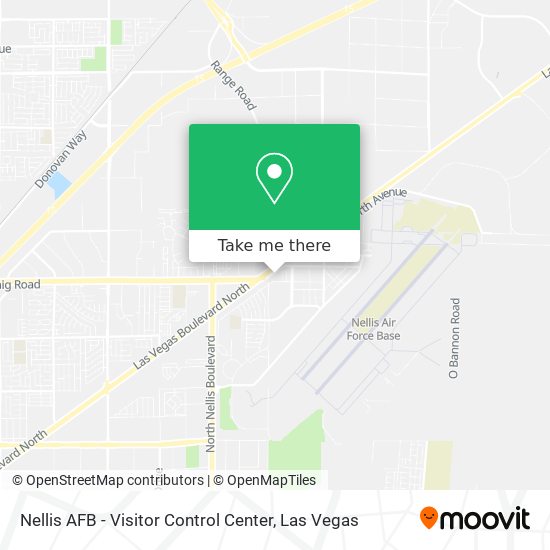 Nellis AFB - Visitor Control Center map