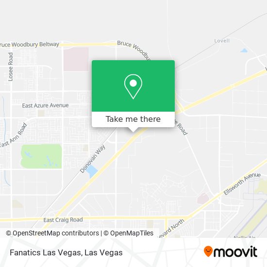 Mapa de Fanatics Las Vegas