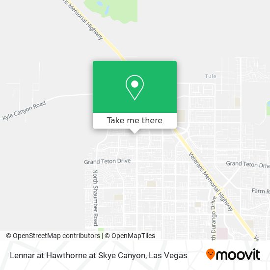 Lennar at Hawthorne at Skye Canyon map