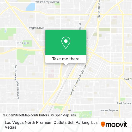 Las Vegas North Premium Outlets Self Parking map