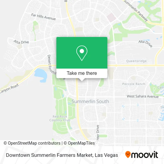 Downtown Summerlin Farmers Market map