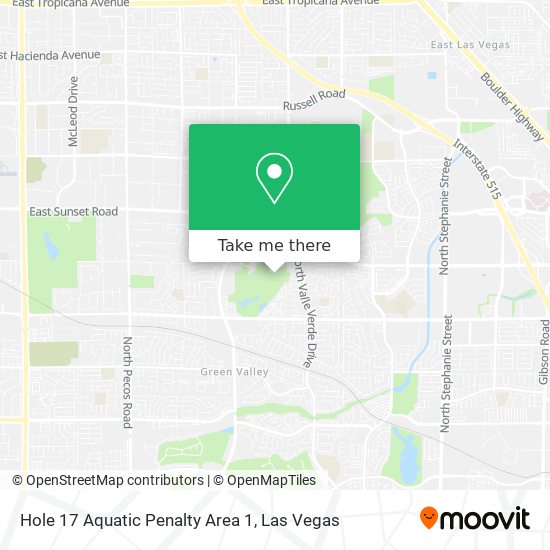 Hole 17 Aquatic Penalty Area 1 map