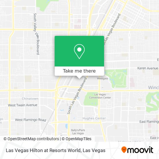 Las Vegas Hilton at Resorts World map