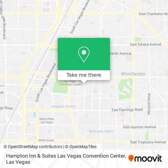 Mapa de Hampton Inn & Suites Las Vegas Convention Center