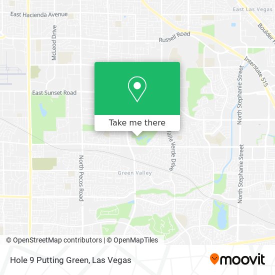 Hole 9 Putting Green map