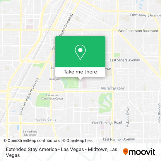 Mapa de Extended Stay America - Las Vegas - Midtown