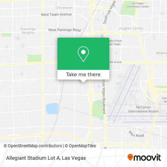 Mapa de Allegiant Stadium Lot A