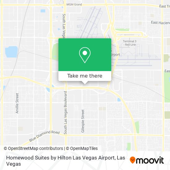 Mapa de Homewood Suites by Hilton Las Vegas Airport