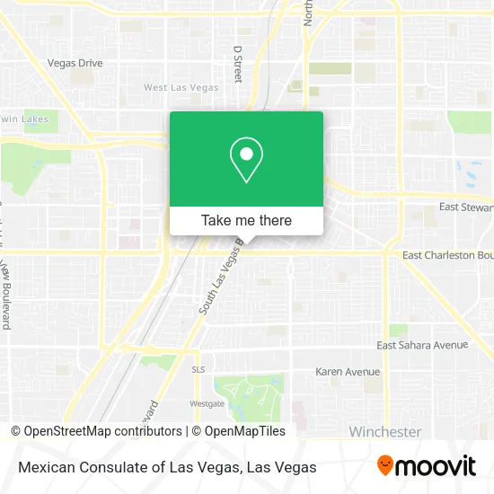 Mexican Consulate of Las Vegas map