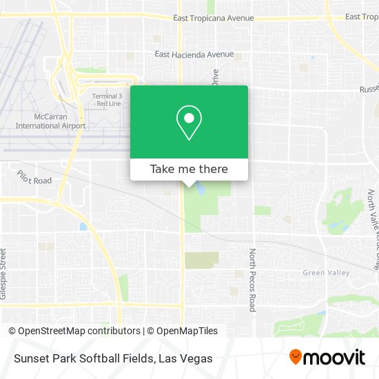 Sunset Park Softball Fields map