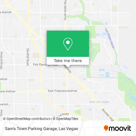 Sam's Town Parking Garage map