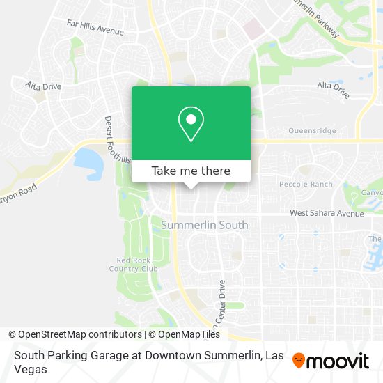South Parking Garage  at Downtown Summerlin map