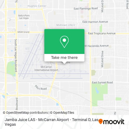 Mapa de Jamba Juice LAS - McCarran Airport - Terminal D