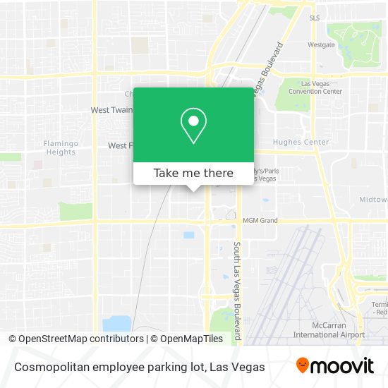 Cosmopolitan employee parking lot map