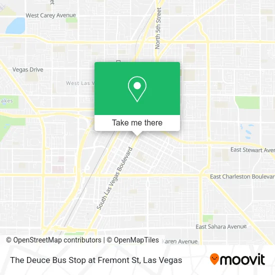 The Deuce Bus Stop at Fremont St map