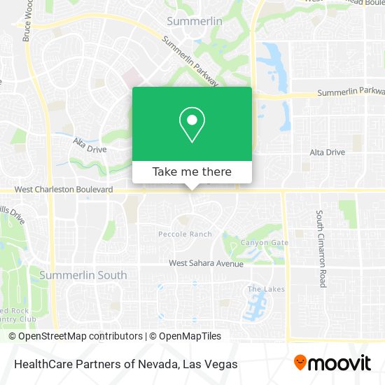 HealthCare Partners of Nevada map