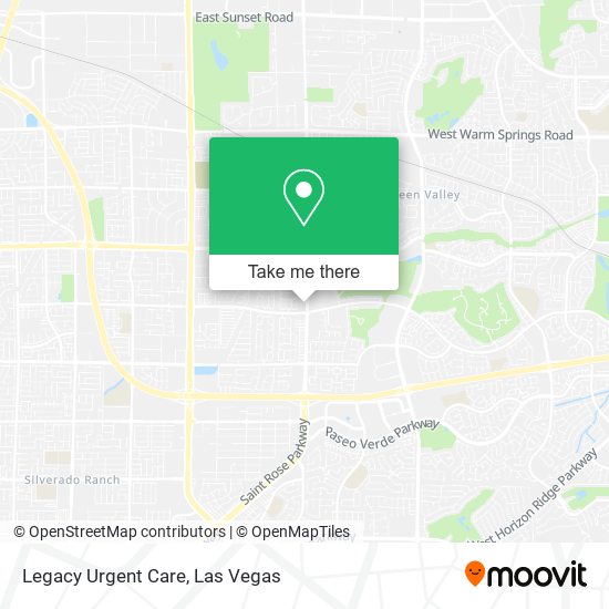Mapa de Legacy Urgent Care