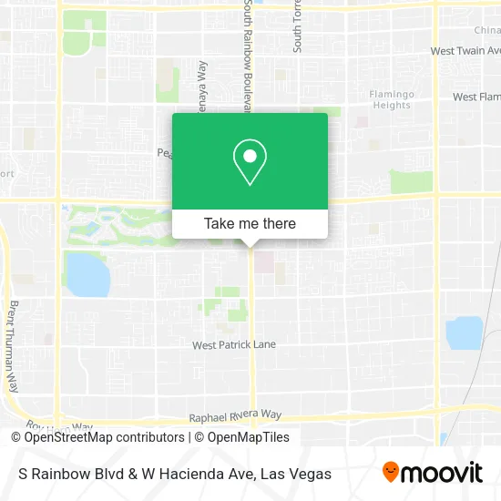 S Rainbow Blvd & W Hacienda Ave map