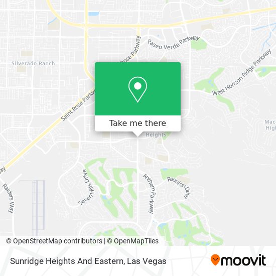 Sunridge Heights And Eastern map