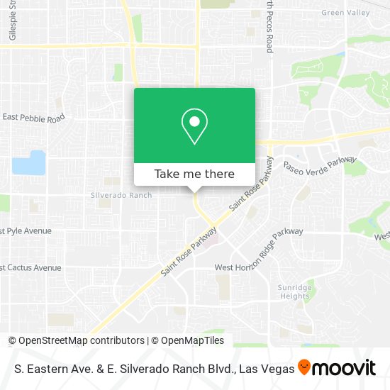 S. Eastern Ave. & E. Silverado Ranch Blvd. map