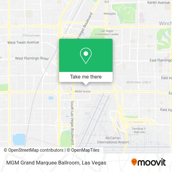 MGM Grand Marquee Ballroom map