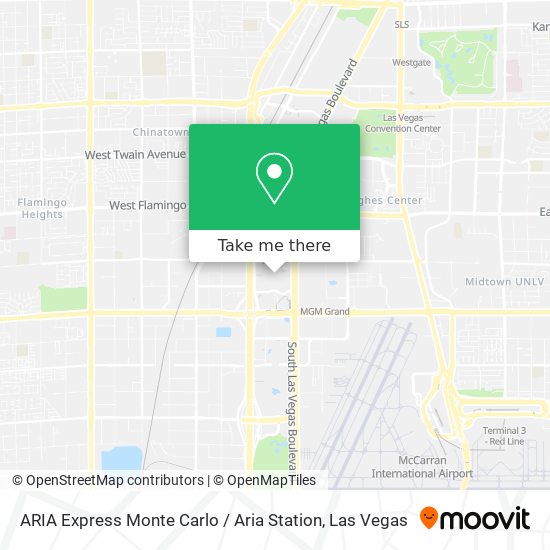 ARIA Express Monte Carlo / Aria Station map