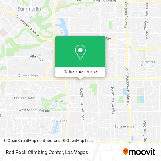 Red Rock Climbing Center map