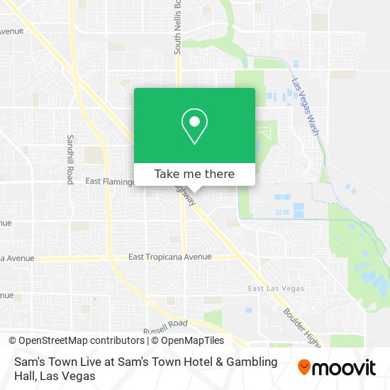 Sam's Town Live at Sam's Town Hotel & Gambling Hall map