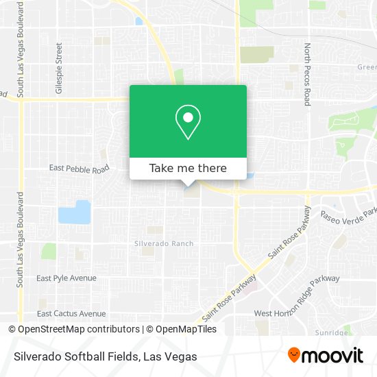 Silverado Softball Fields map
