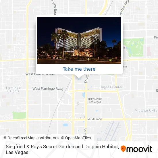 Siegfried & Roy's Secret Garden and Dolphin Habitat map