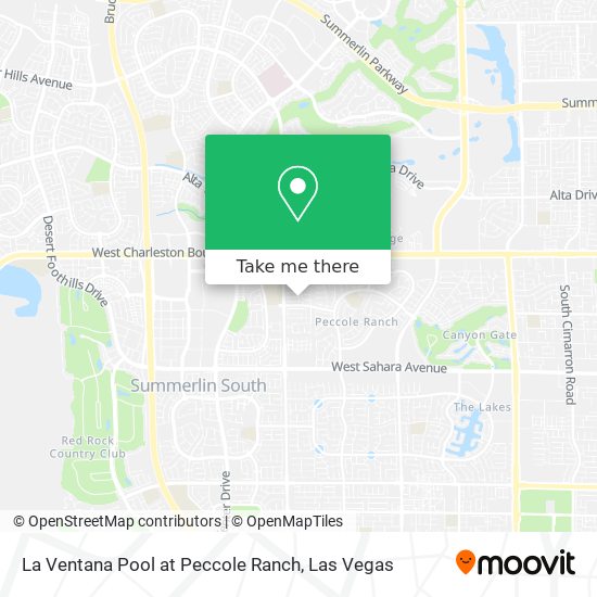 La Ventana Pool at Peccole Ranch map