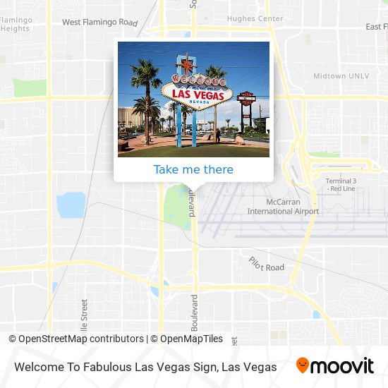 Mapa de Welcome To Fabulous Las Vegas Sign