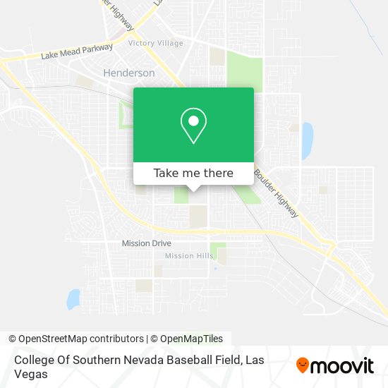 Mapa de College Of Southern Nevada Baseball Field