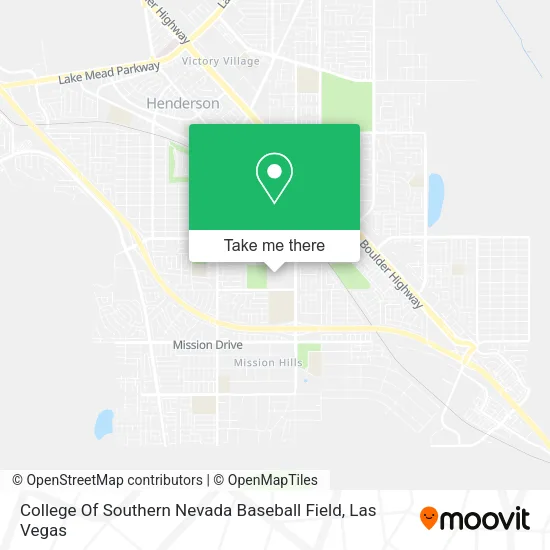 Mapa de College Of Southern Nevada Baseball Field