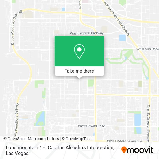 Mapa de Lone mountain / El Capitan Aleasha's Intersection