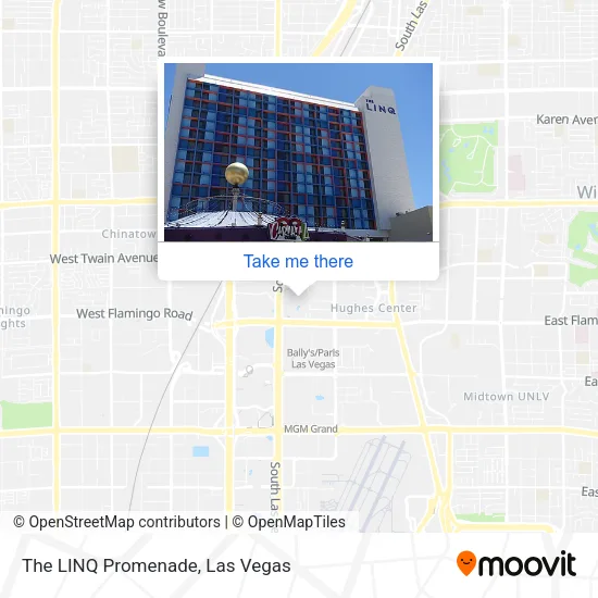 Mapa de The LINQ Promenade